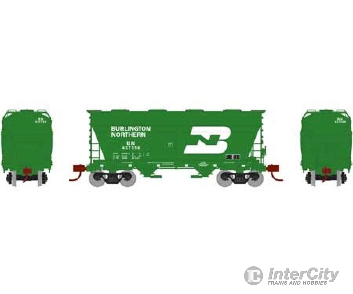 Athearn Ath23449 N Acf 2970 Cu Ft 2 Bay Center Flow Hopper Bn 437359 Freight Cars