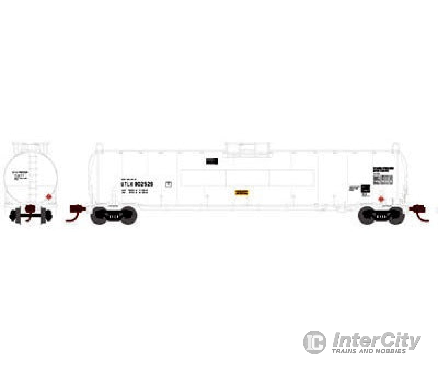 Athearn Ath23573 N 33.9 K Lpg Tank Car Flat Side Panel Utlx 902529 Freight Cars