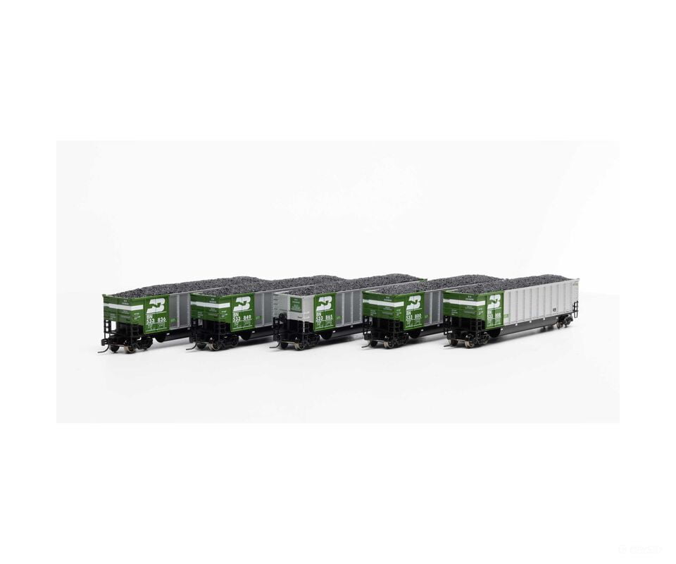Athearn ATH25058 N Bethgon Coalporter with Load BN #1 (5) Freight Cars