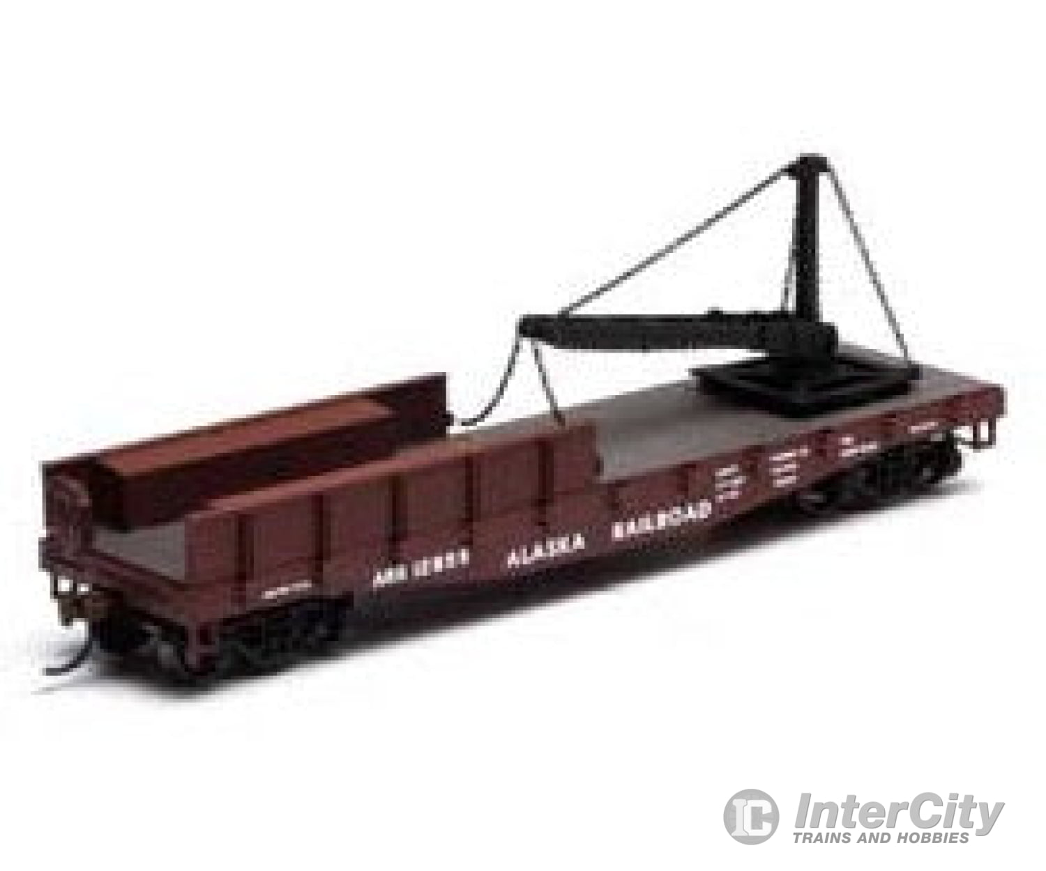 Athearn Ath28028 Ho Maintenance Of Way Alaska Rr Derrick Car 12859 Freight Cars