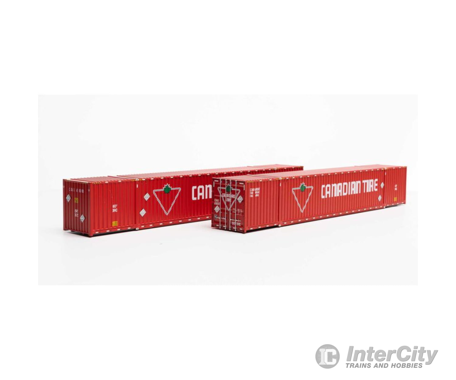 Athearn Ath28531 Ho 60’ Container Cdau #618007 / 618080 (2) Freight Loads & Containers