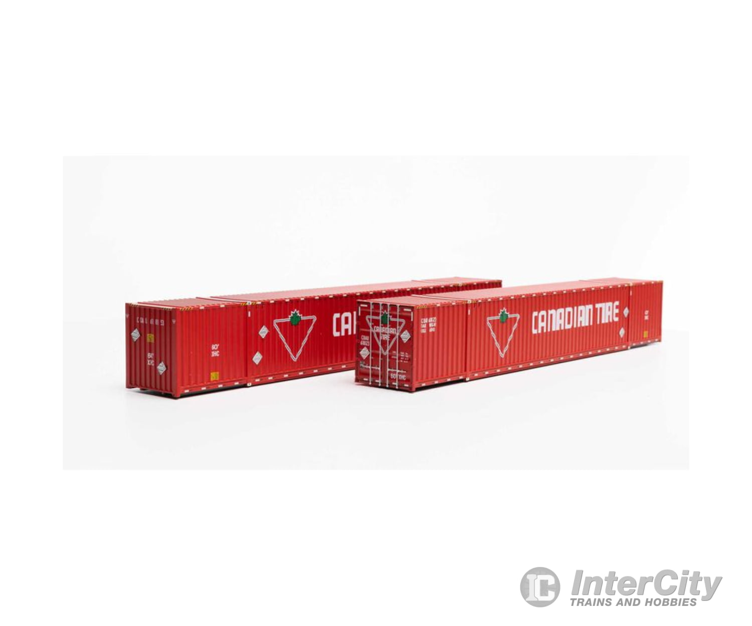 Athearn Ath28534 Ho 60’ Container Cdau #618123 / 618153 (2) Freight Loads & Containers