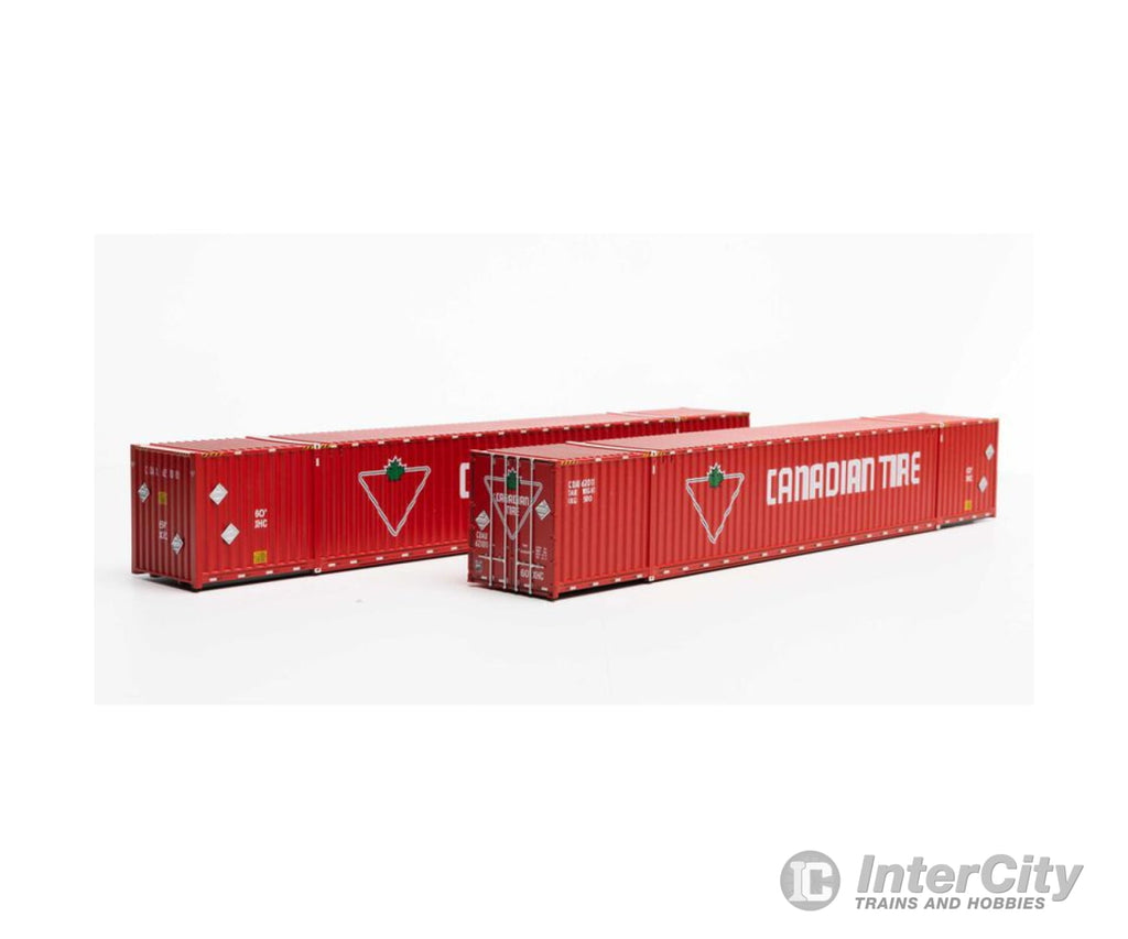 Athearn Ath28537 Ho 60’ Container Cdau #621011 / 621081 (2) Freight Loads & Containers