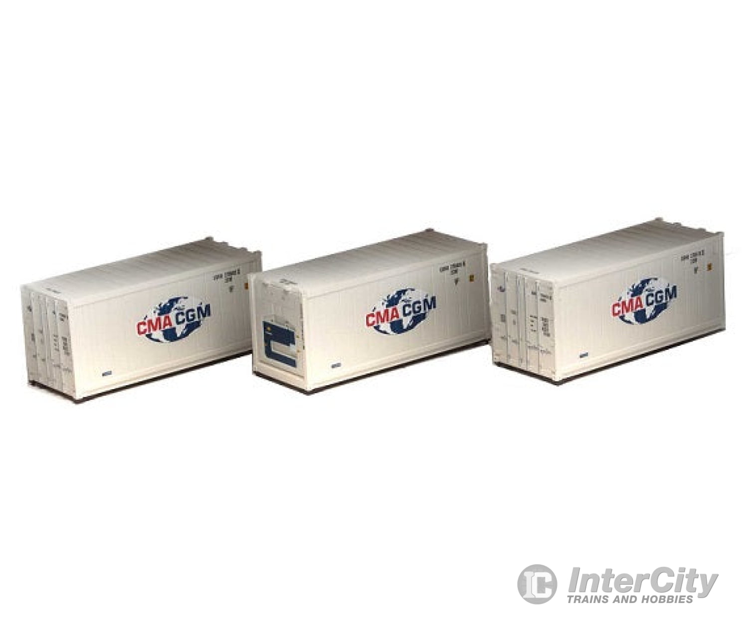 Athearn Ath28801 Ho 20’ Containers Reef Cont Cma/Cgm (3 - Pack) Freight Loads &