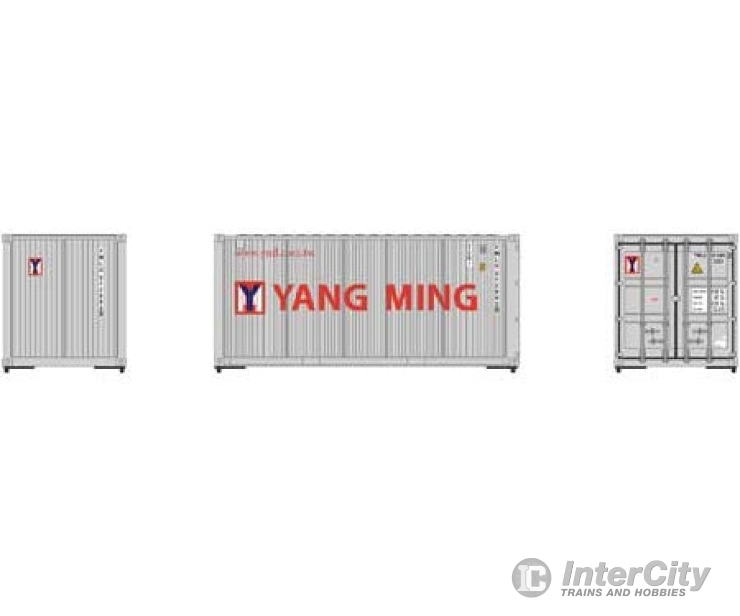 Athearn Ath28882 Ho 20 Containers Corrugated Container Yand Ming (3-Pack) Freight Loads &