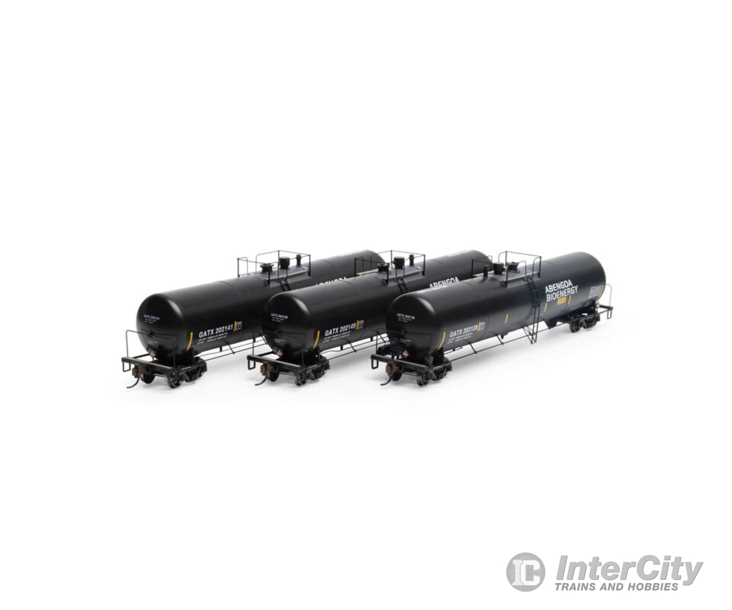 Athearn Ath29921 Ho 30 000-Gallon Ethanol Tank Gatx #1 (3) Freight Cars