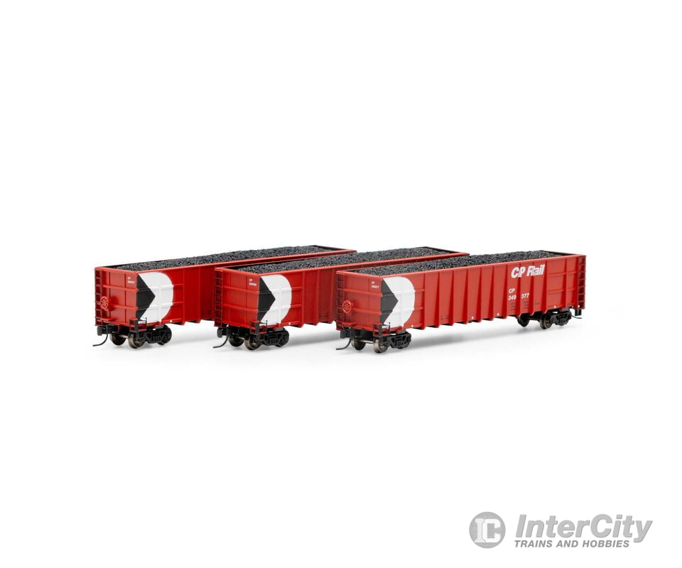 Athearn ATH3882 N Thrall High Side Gondola with Load CPR #3 (3) Freight Cars