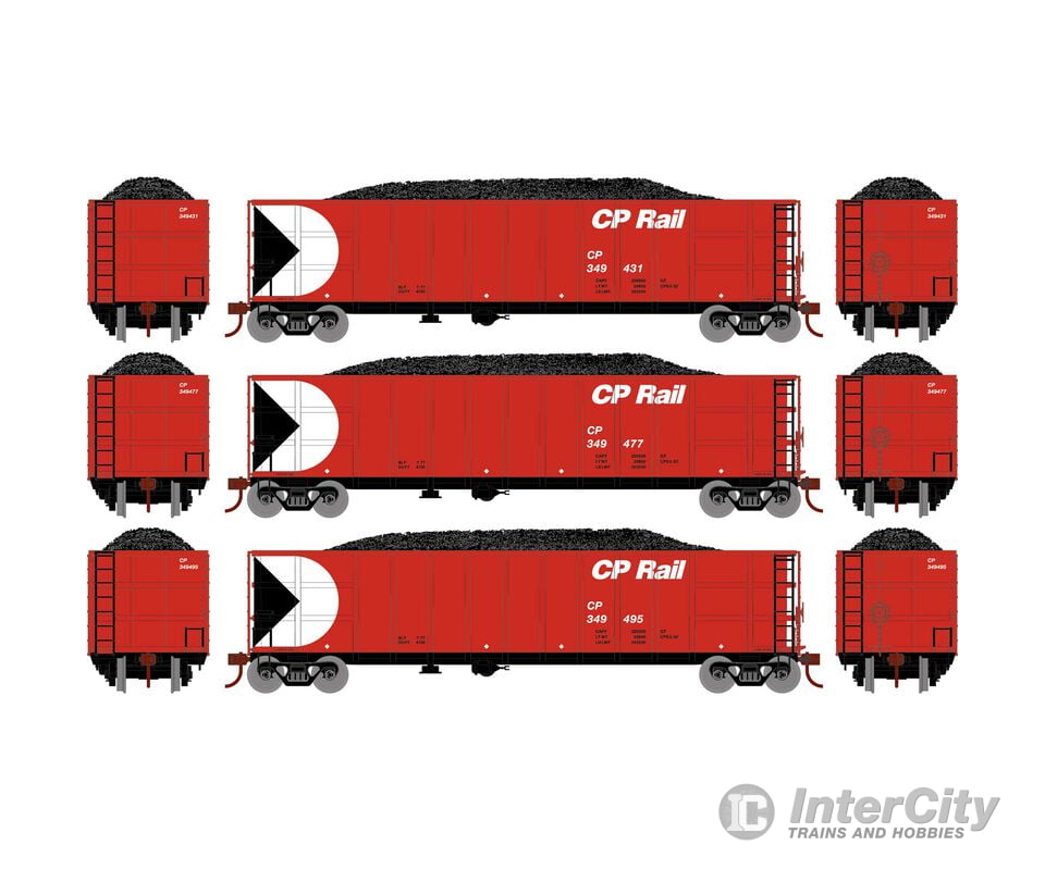 Athearn ATH3882 N Thrall High Side Gondola with Load CPR #3 (3) Freight Cars