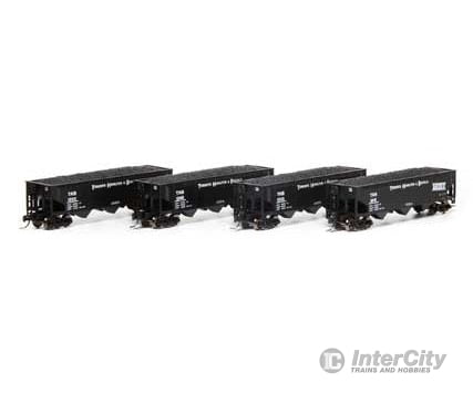 Athearn Ath5120 N 3 Bay Hopper Ht Th&B 4-Pack Freight Cars