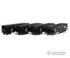 Athearn Ath7039 Ho Triple Bay Offset Side Hopper 40 3-Bay W/Load Th&B (4 Pack #2) Freight Cars