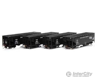 Athearn Ath7039 Ho Triple Bay Offset Side Hopper 40 3-Bay W/Load Th&B (4 Pack #2) Freight Cars