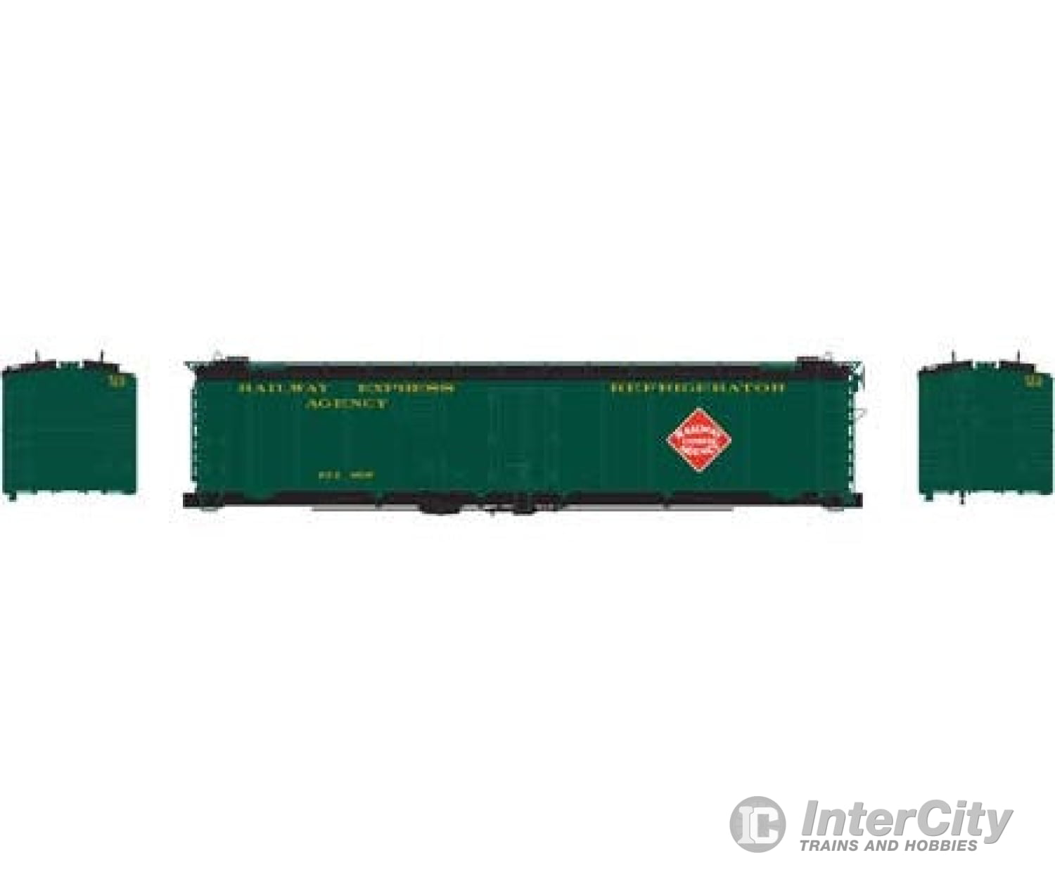 Athearn Ath7274 N 50 Foot Ice Bunker Reefer Railway Express Agency Rea 6537 Freight Cars