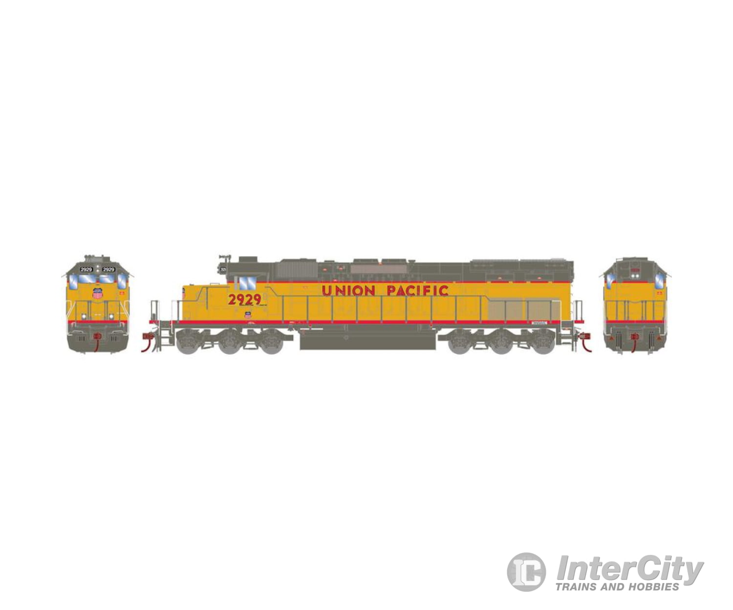 Athearn Ath73142 Ho Sd40T-2 Locomotive With Dcc & Sound Up #2929 Locomotives