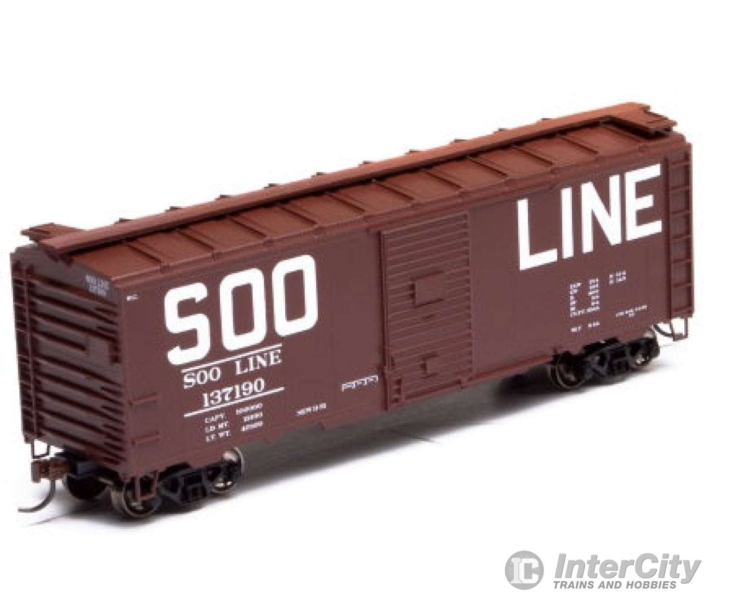 Athearn Ath73532 Ho 40 Foot Box Car With Youngstown Door Soo Line 137190 Freight Cars