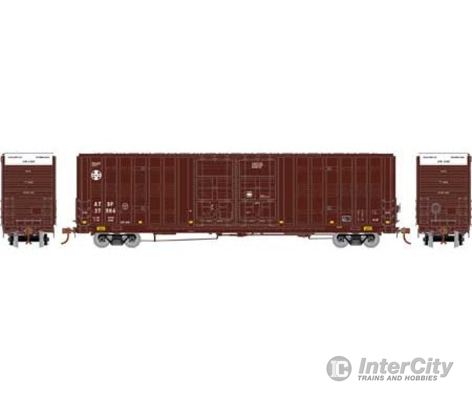 Athearn Ath75103 Ho 60 Foot Berwick Double Door Box Car Santa Fe 37564 Freight Cars