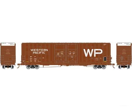 Athearn Ath75112 Ho 60 Foot Berwick Double Door Box Car Western Pacific 3770 Freight Cars