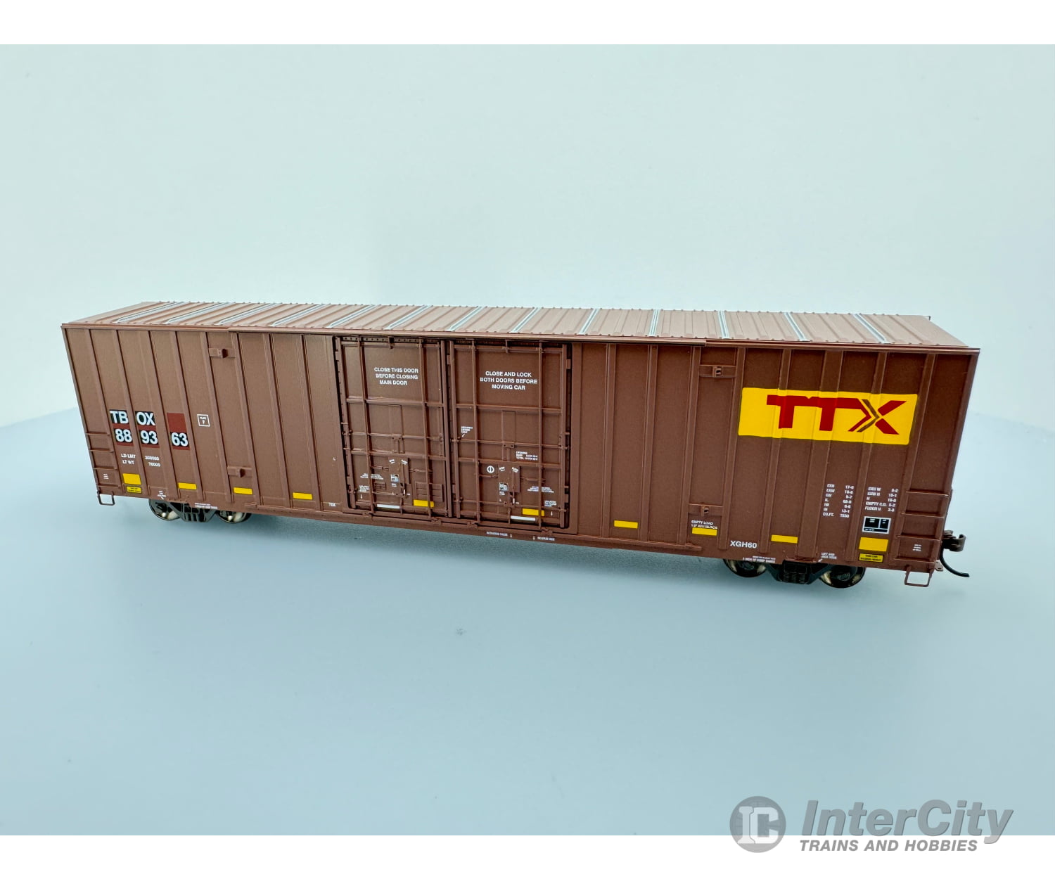 Athearn Ath75299 Ho 60’ Gunderson Double Door Box Car Trailer Train Ttx Corp. (Ttx) 889363