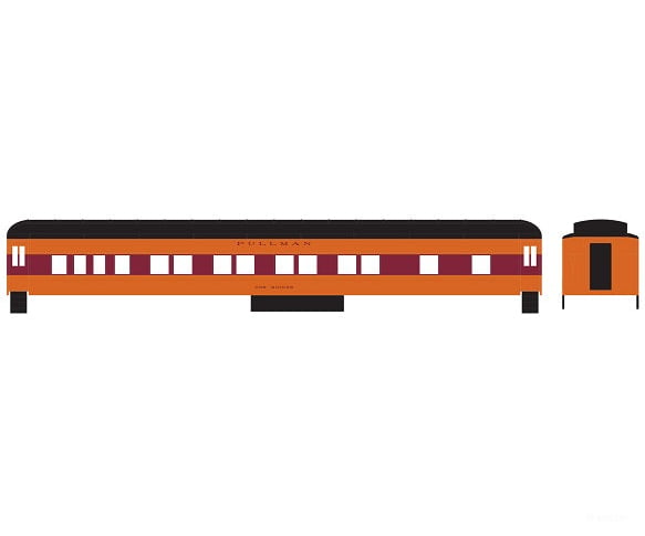 Athearn Ath79458 Ho Heavy Weight Passenger Cars Milwaukee Road Heavywieght Pullman Des Moines