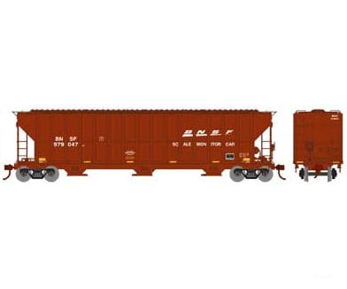 Athearn Ath81504 Ho Fmc 4700 Covered Hopper Bnsf/Scale 979047 Freight Cars