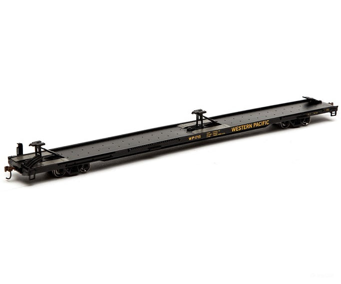 Athearn Ath81534 Ho 85 Foot Flat Car Western Pacific 1715 Freight Cars