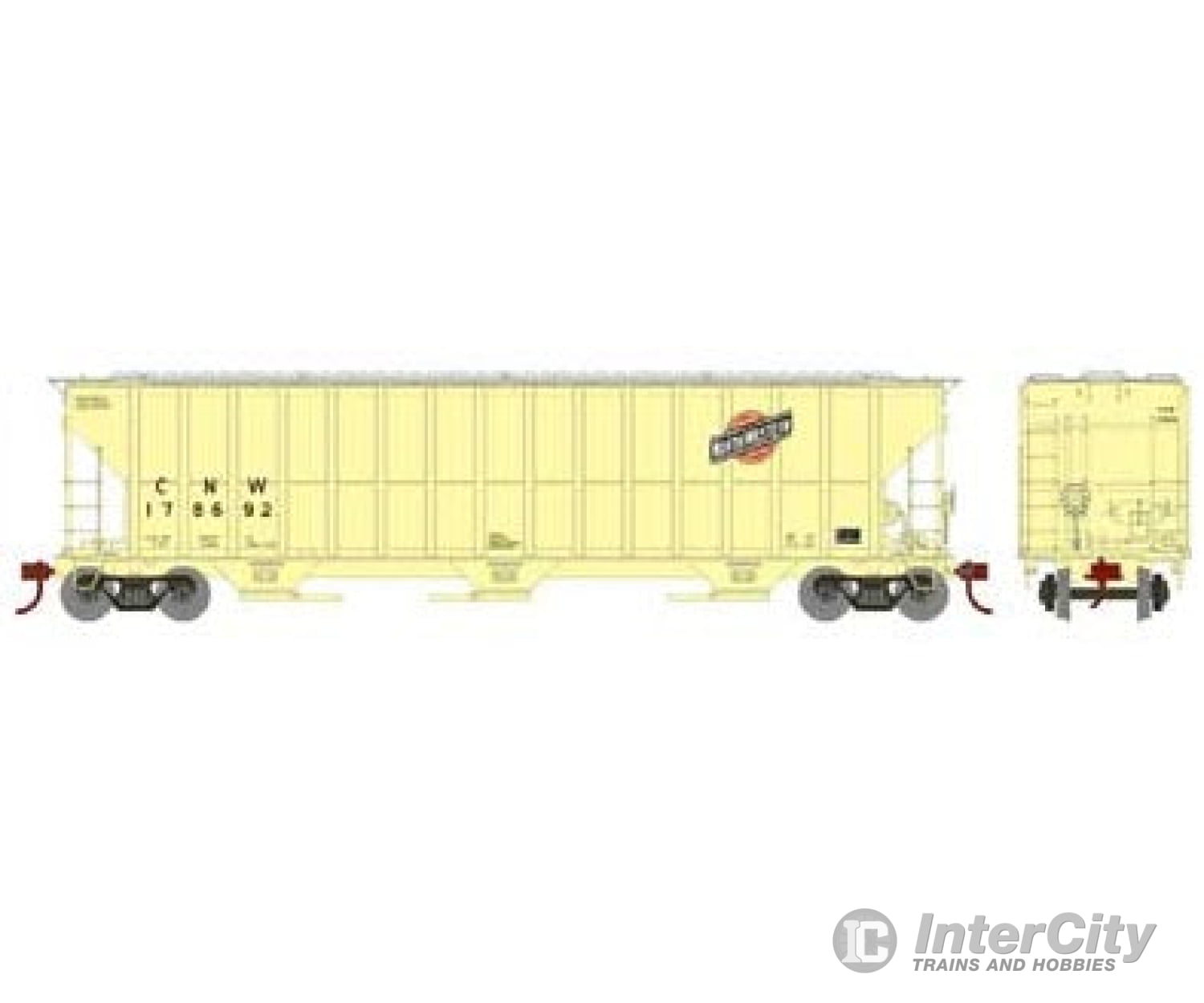 Athearn Ath81750 Ho Fmc 4700 Covered Hopper C&Nw/Faded 178629 Freight Cars