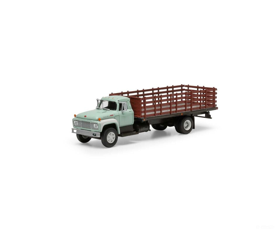 Athearn ATH84722 HO ATH Ford F-850 Stakebed Primer Green Cars & Trucks