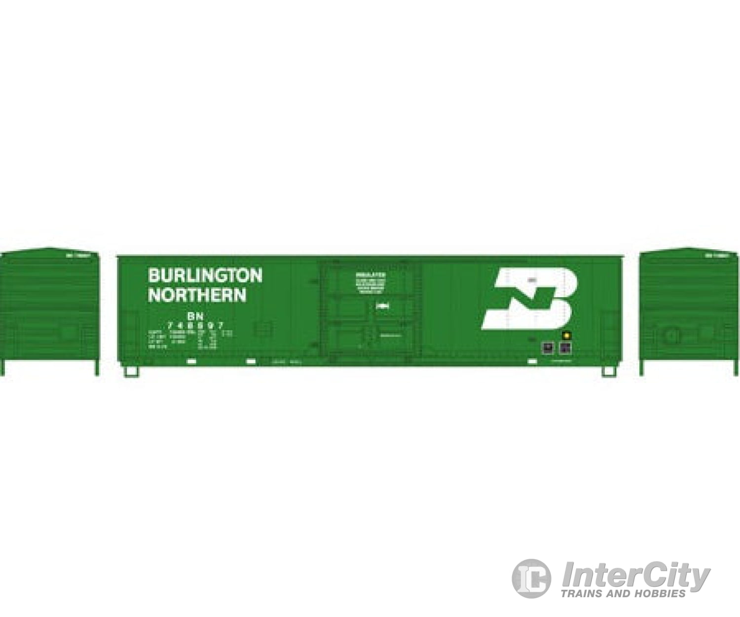 Athearn Ath85782 Ho 50 Foot Combination Door Box Car Burlington Northern 748897 Freight Cars