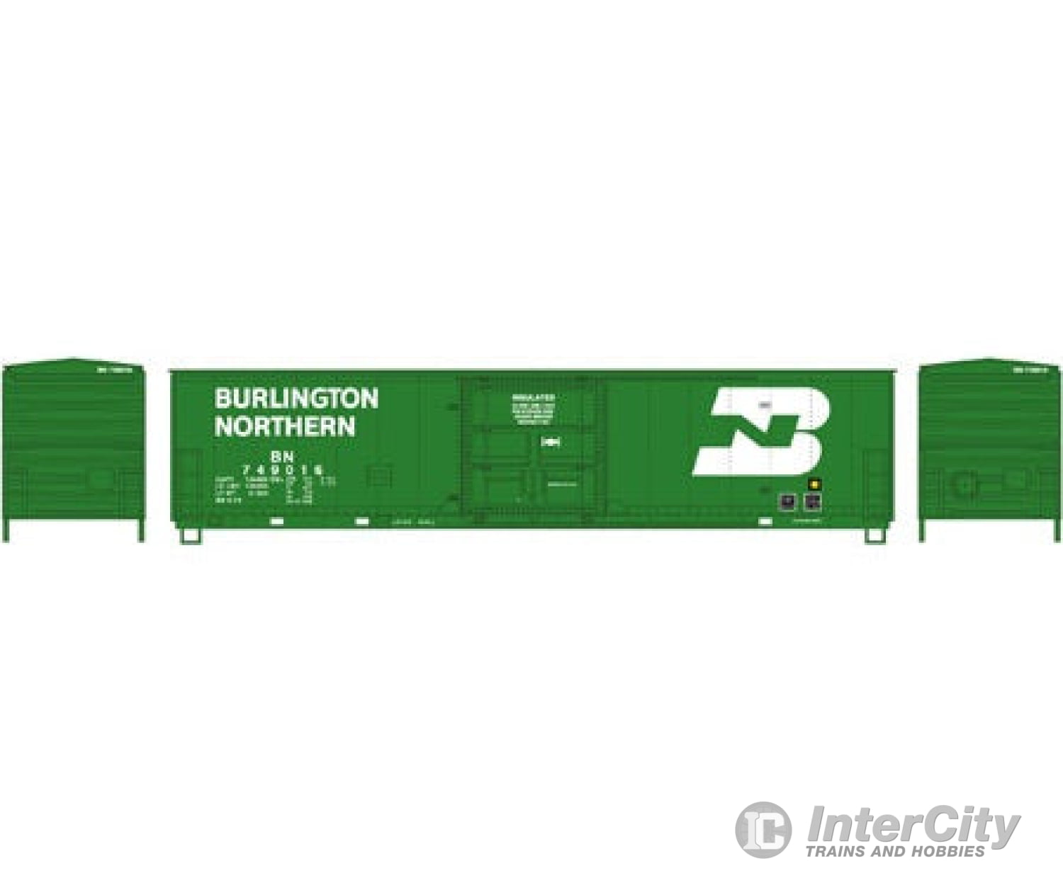 Athearn Ath85783 Ho 50 Foot Single Sheathed Box Car Burlington Northern 749016 Freight Cars