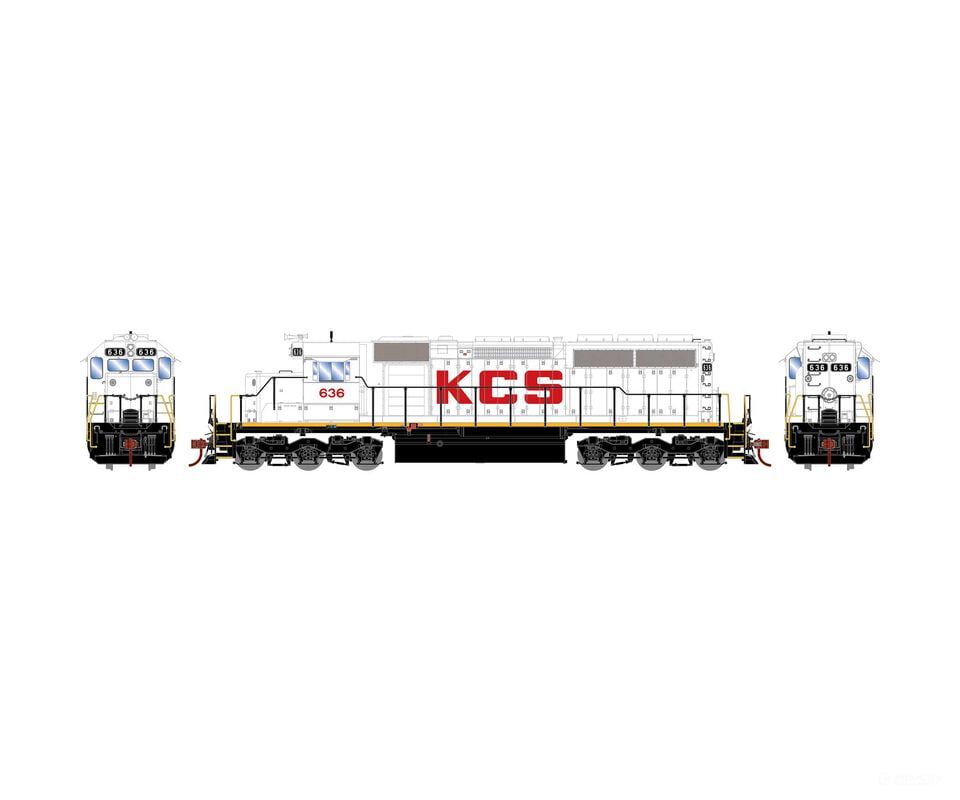 Athearn Ath87228 Ho Sd40 Locomotive Kansas City Southern #636 Locomotives