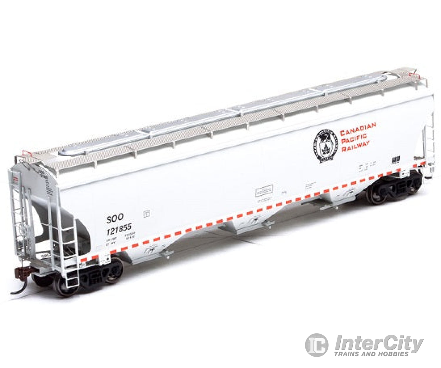 Athearn Ath89597 Ho Trinity Covered Hopper Cp Rail/Soo 121855 Freight Cars