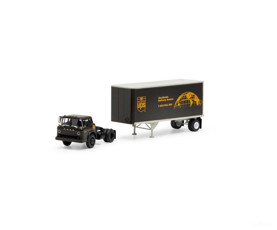 Athearn ATH90994 HO RTR Ford C/28’ Trailer UPS - Cars & Trucks