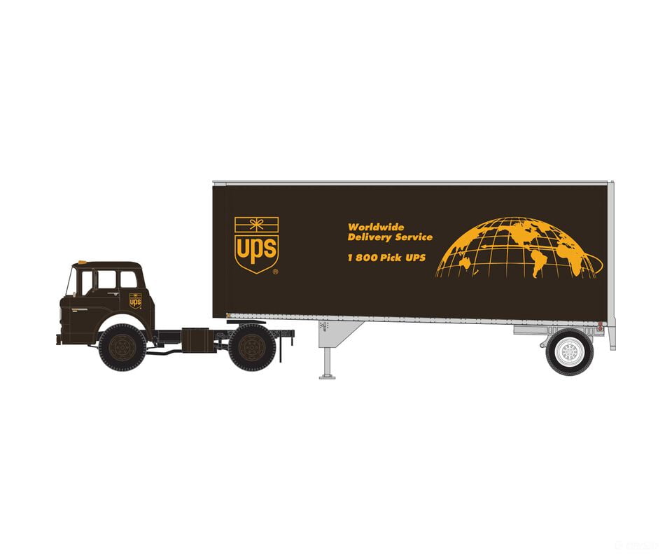 Athearn ATH90994 HO RTR Ford C/28’ Trailer UPS - Cars & Trucks