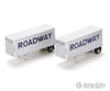 Athearn Ath91130 Ho Trailers Various Lengths 28’ W/Dolly Roadway (2) Freight Loads & Containers