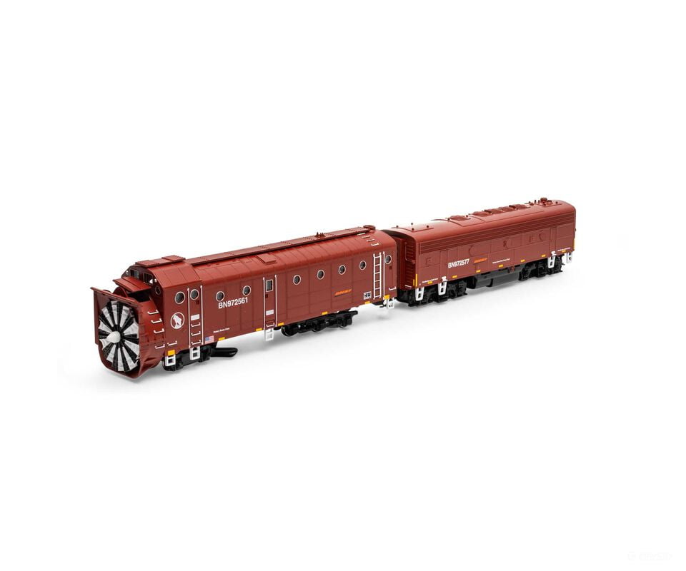 Athearn ATH93829 HO Rotary Snowplow & F7B Locomotive BNSF #972561/#972577 Locomotives