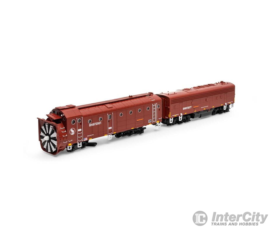 Athearn ATH93829 HO Rotary Snowplow & F7B Locomotive BNSF #972561/#972577 Locomotives