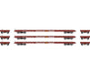 Athearn HO ATH97071 60' Flat Car, OTTX/Brown Logo (3 Pack) - Default Title (CH-140-97071)