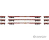 Athearn Ath97071 Ho 60 Foot Flat Car Ottx/Brown Logo (3 Pack) Freight Cars