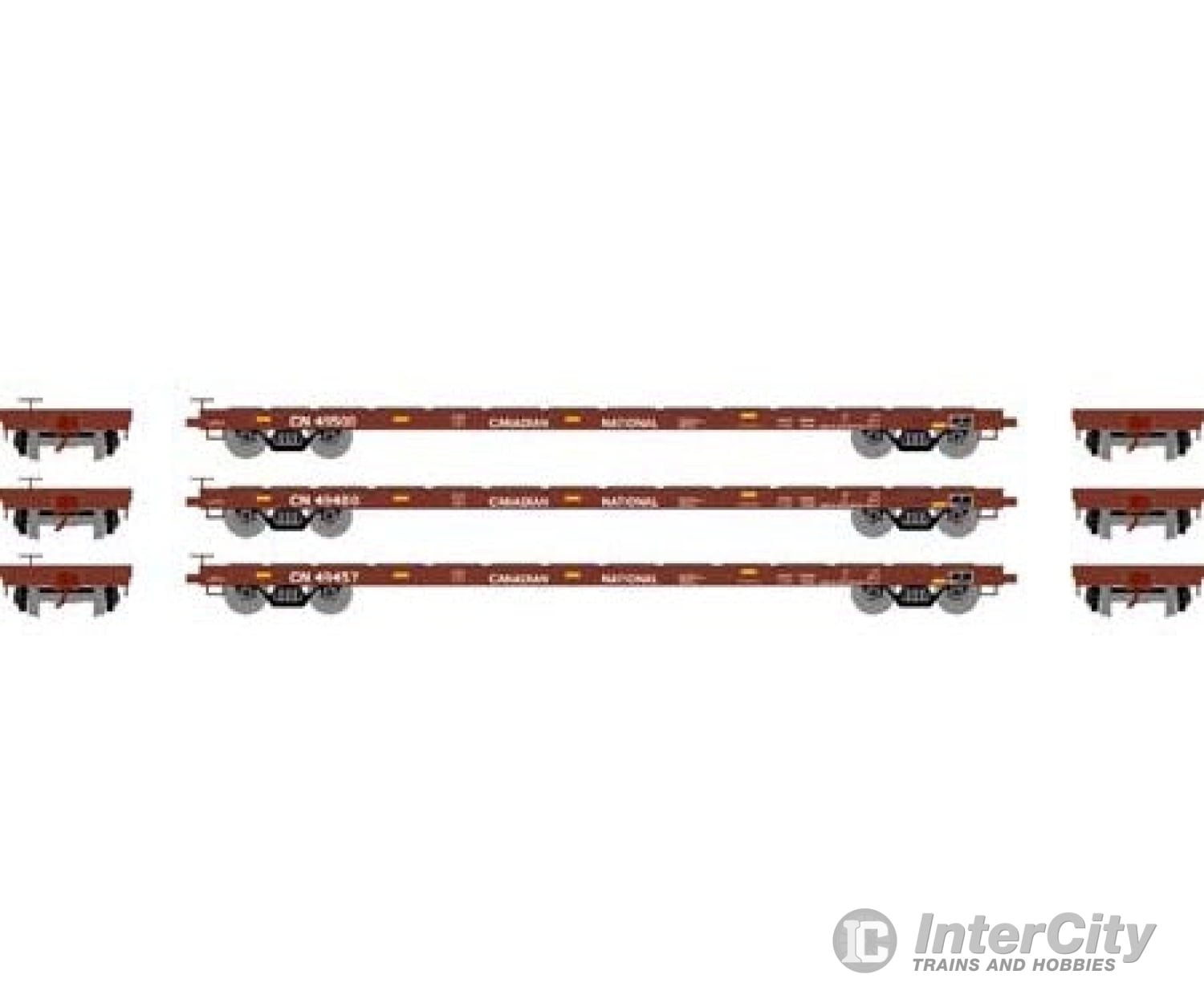 Athearn HO ATH97074 60' Flat Car, CN (3 pack) - Default Title (CH-140-97074)