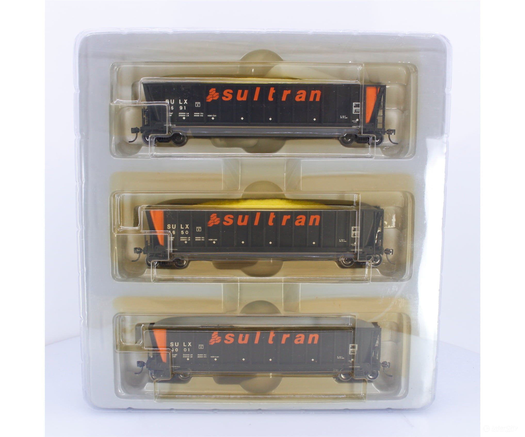 Athearn ATH97540 HO 3 Pack Sultran Bathtub Coal Gondola 1001/1591/1650 - Freight Cars