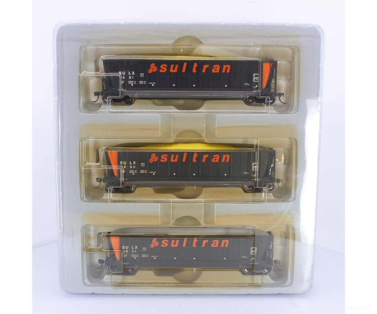 Athearn ATH97540 HO 3 Pack Sultran Bathtub Coal Gondola 1001/1591/1650 - Freight Cars