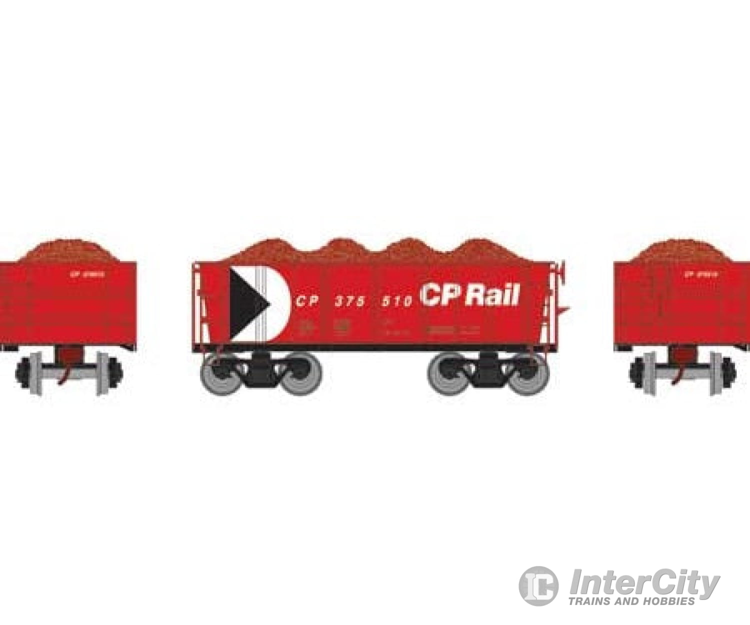 Athearn HO ATH97947 26' Ore Car Low Side w/Load, CP Rail/Red - Default Title (CH-140-97947)