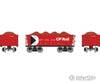 Athearn Ath97947 Ho 26 Foot Low Side Ore Gondola Car W/Load Cp Rail/Red 375510 Freight Cars