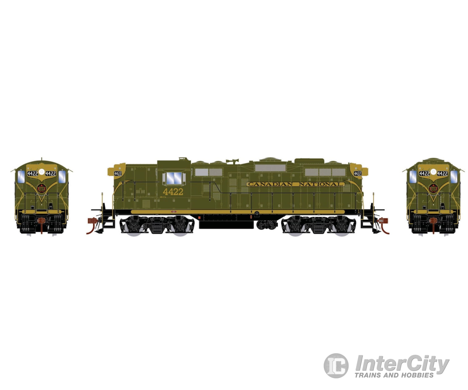 Athearn Athg62851 Ho Canadian National Emd Gp7/9 Diesel (Green) #4422 Dcc Ready Locomotives