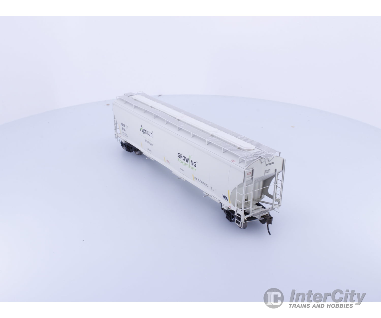 Athearn ATHG89991 HO Genesis Trinity 3 Bay Covered Hopper Agrium Wholesale General American Marks (GACX) 6795 Freight