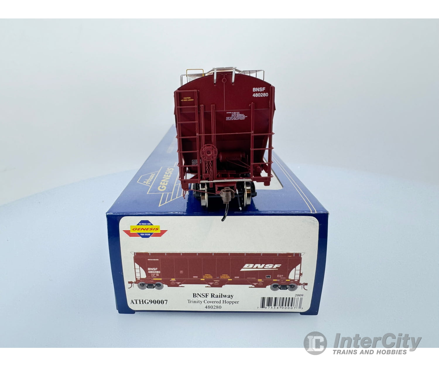 Athearn Athg90007 Ho Trinity Covered Hopper Burlington Northern Santa Fe (Bnsf) 480280 Freight Cars