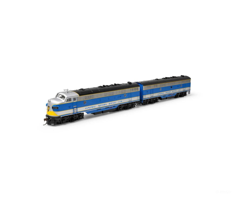Athearn Genesis ATHG19698 HO FP7/F7B Locomotive with DCC & Sound EMD Demo #7001/7002 - Locomotives