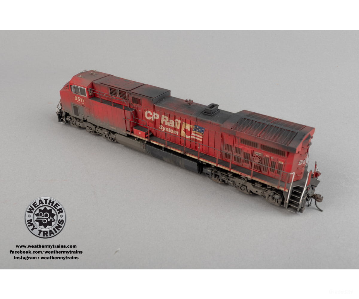 Athearn Genesis ATHG31783 HO AC4400CW Locomotive with DCC & Sound CPR #9511 - Weathered by WEATHER MY TRAINS