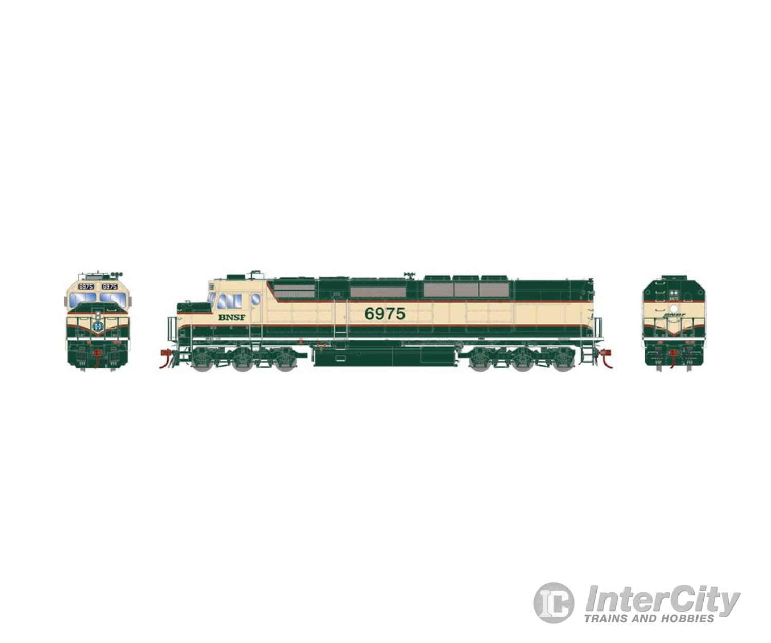 Athearn Genesis Athg64126 Ho Sdp40F Locomotive Bnsf #6975 Locomotives