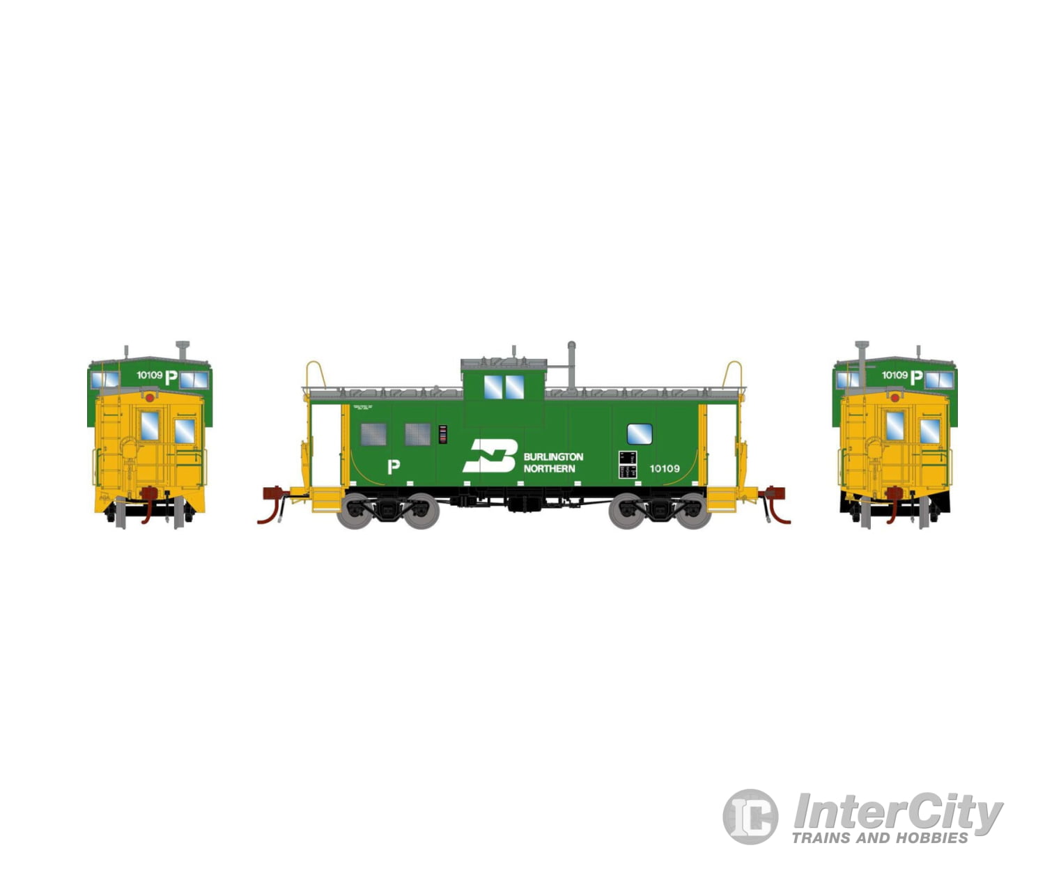 Athearn Genesis Athg78564 Ho Icc Caboose W/ Lights Bn #10109 Freight Cars