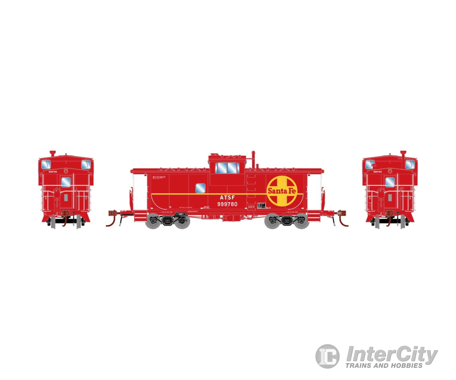 Athearn Genesis Athg78577 Ho Ce-11 Icc Caboose W/Lights Sf #999780 Freight Cars